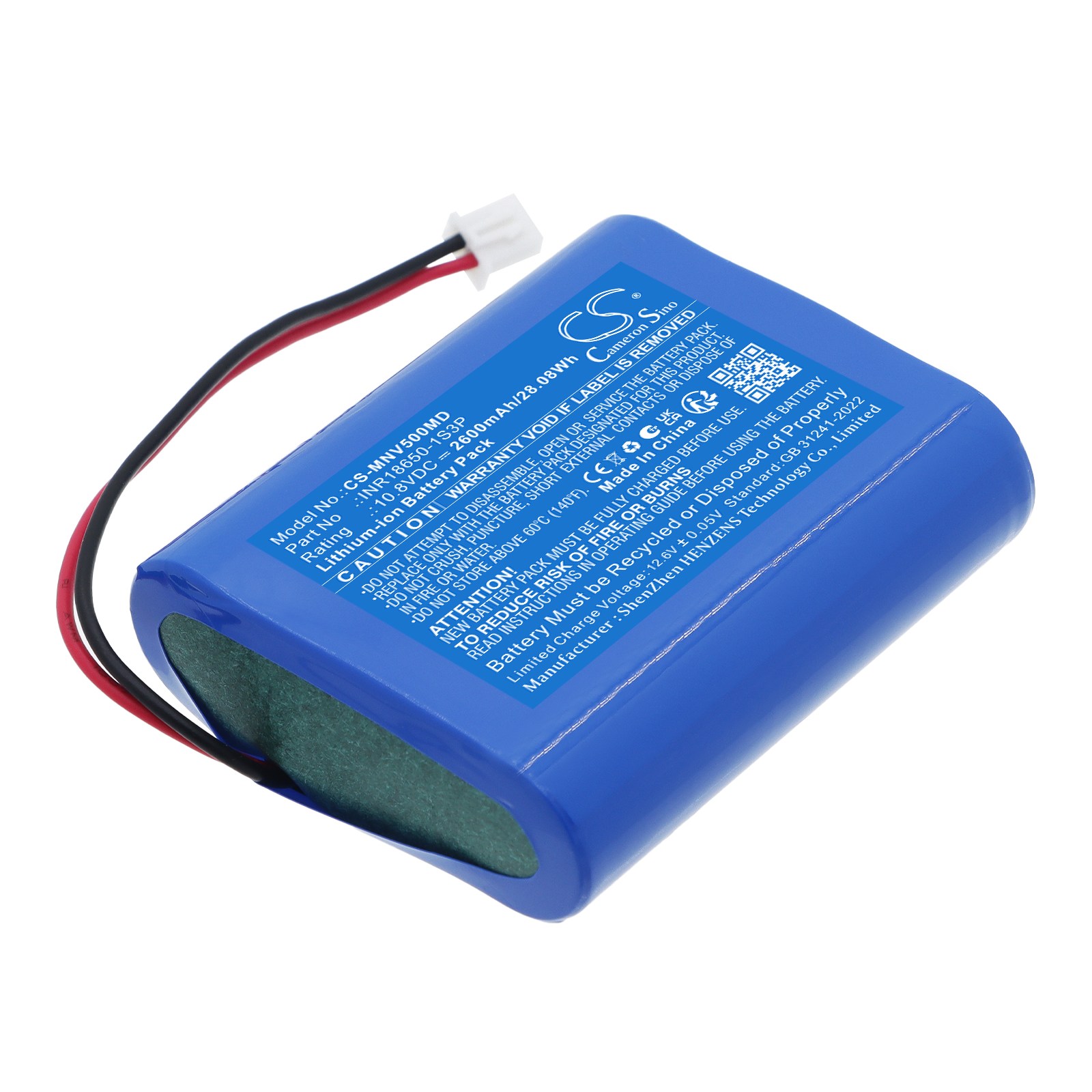 Batteri til Medevo EN-V5 medisinsk utstyr