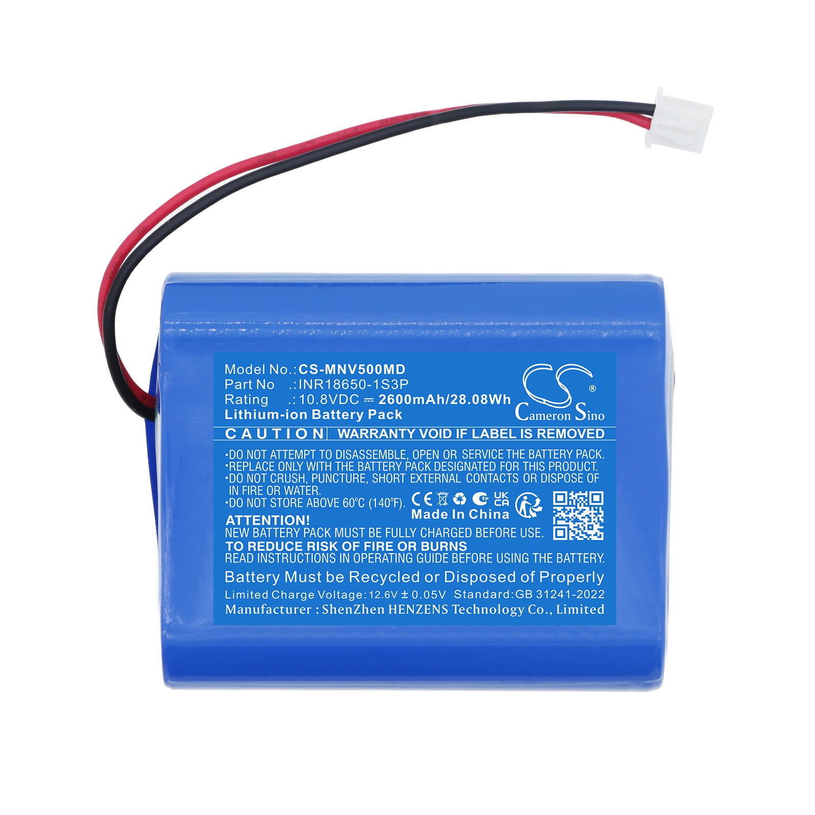 Batteri til Medevo EN-V5 medisinsk utstyr