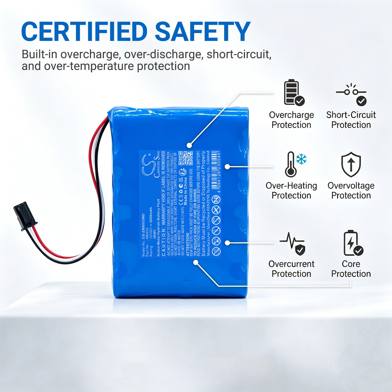 Batteri til medisinsk utstyr for Zeiner Medical Rescue Vacuum Pump