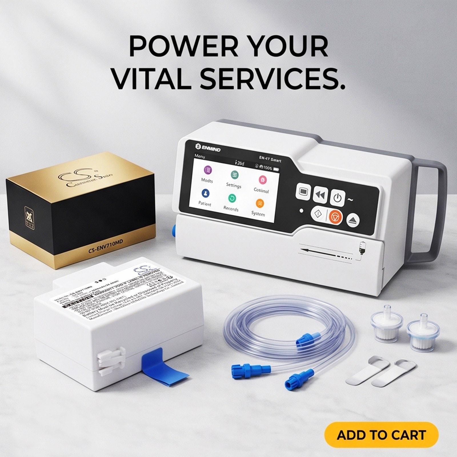 Batteri til medisinsk utstyr for ENMIND EN-V7