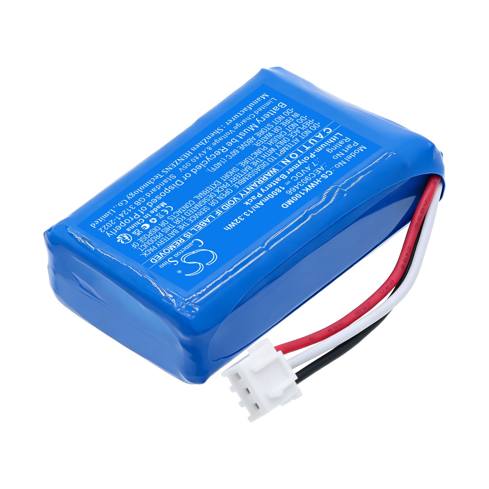 Batteri til medisinsk utstyr for Hawkmed infusjonspumpe HK-100, infusjonspumpe HK-100i m.fl.