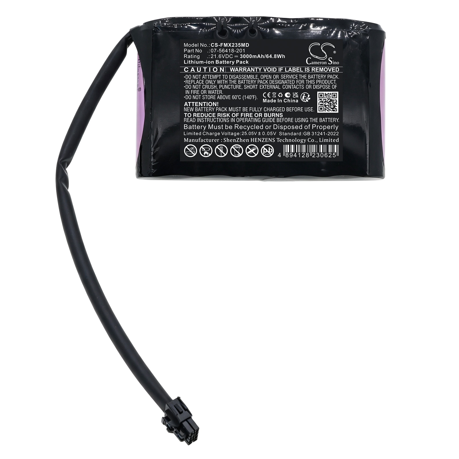 Batteri til medisinsk utstyr for Fujifilm Sonosite PX P23597-05