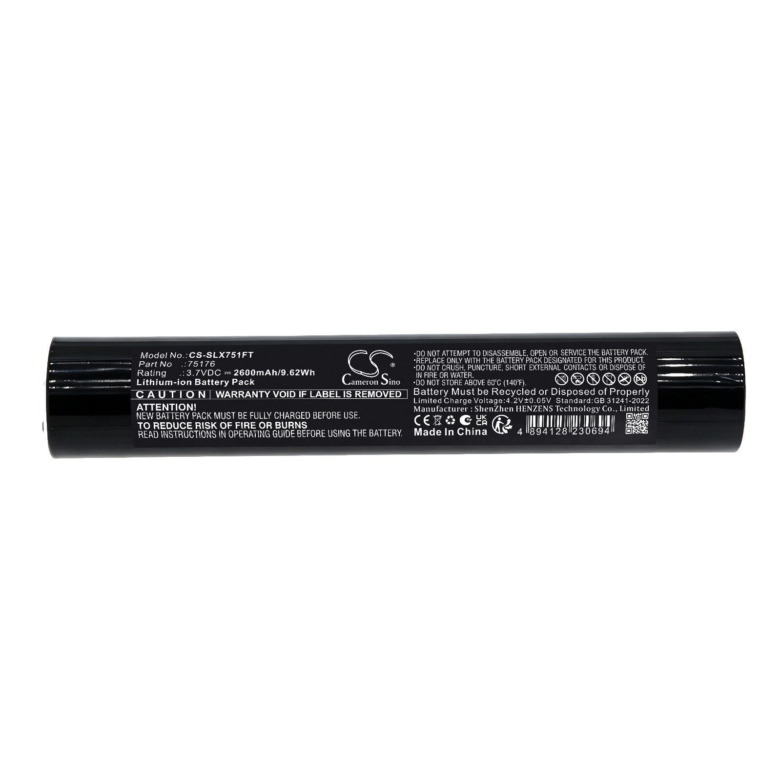 Batteri til lommelykt for Streamlight Stinger LED
