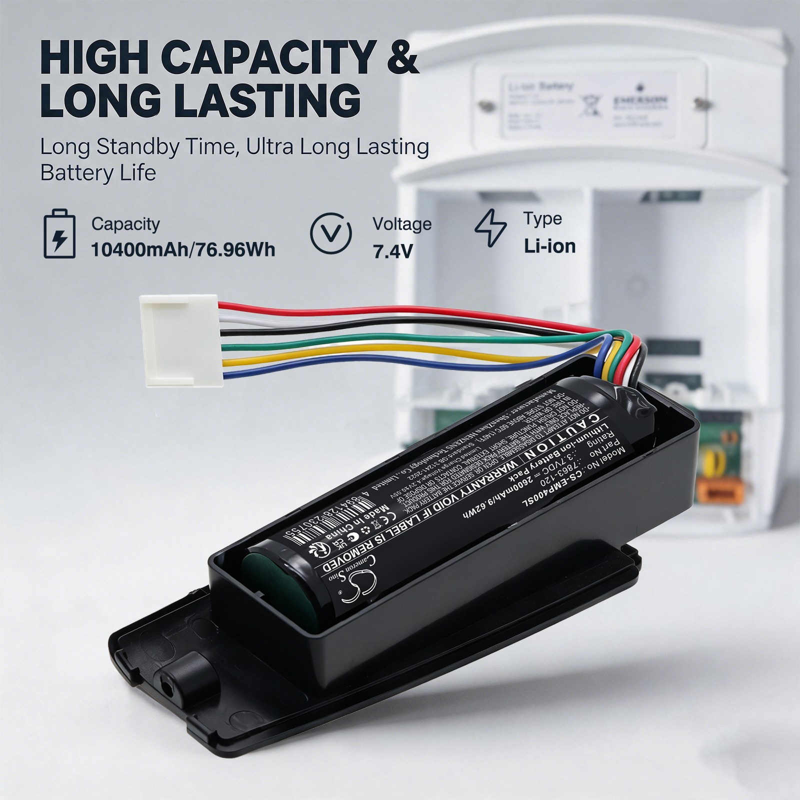 Batteri til kartlegging og testing, utstyr til Emerson MP4000