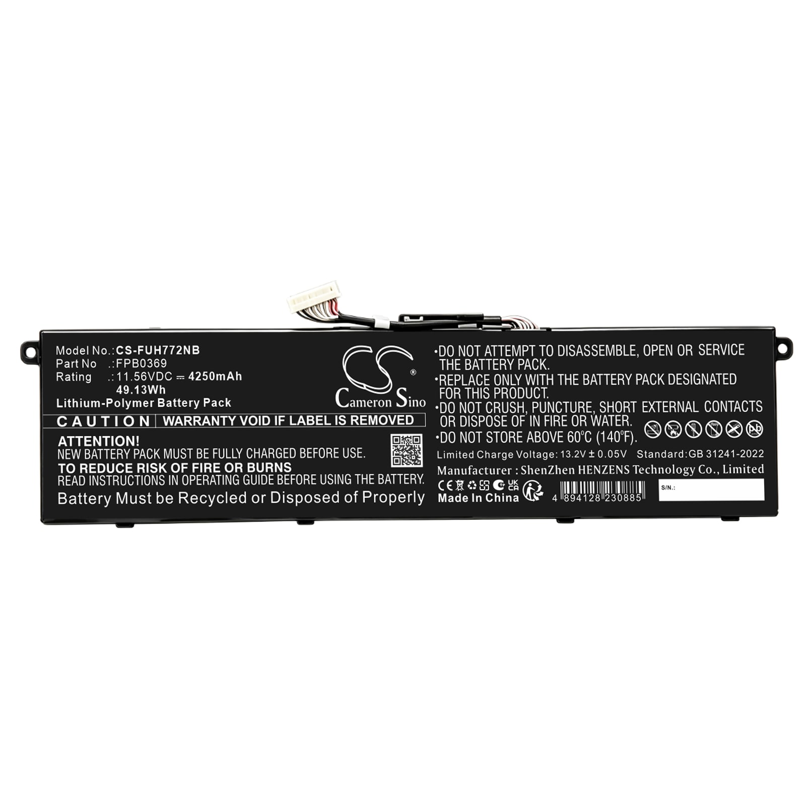 Batteri til bærbar PC, Fujitsu FMVA50G2B, FMVA50G2L, FMVA50G2S m.fl.