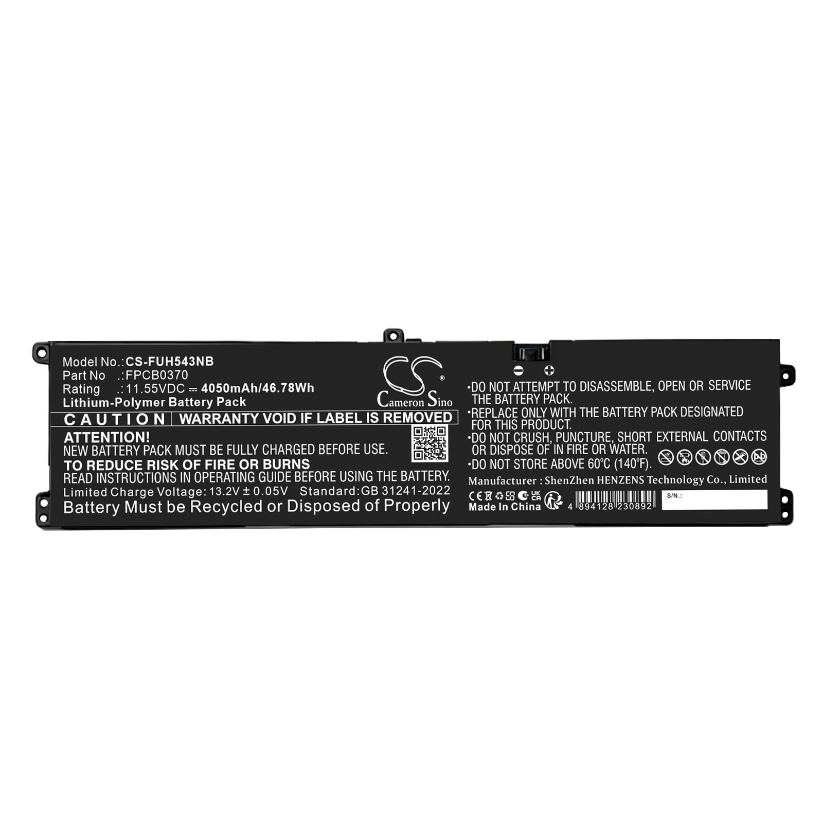 Batteri til bærbar PC, Fujitsu A3512, Eichfeld 47 m.fl.