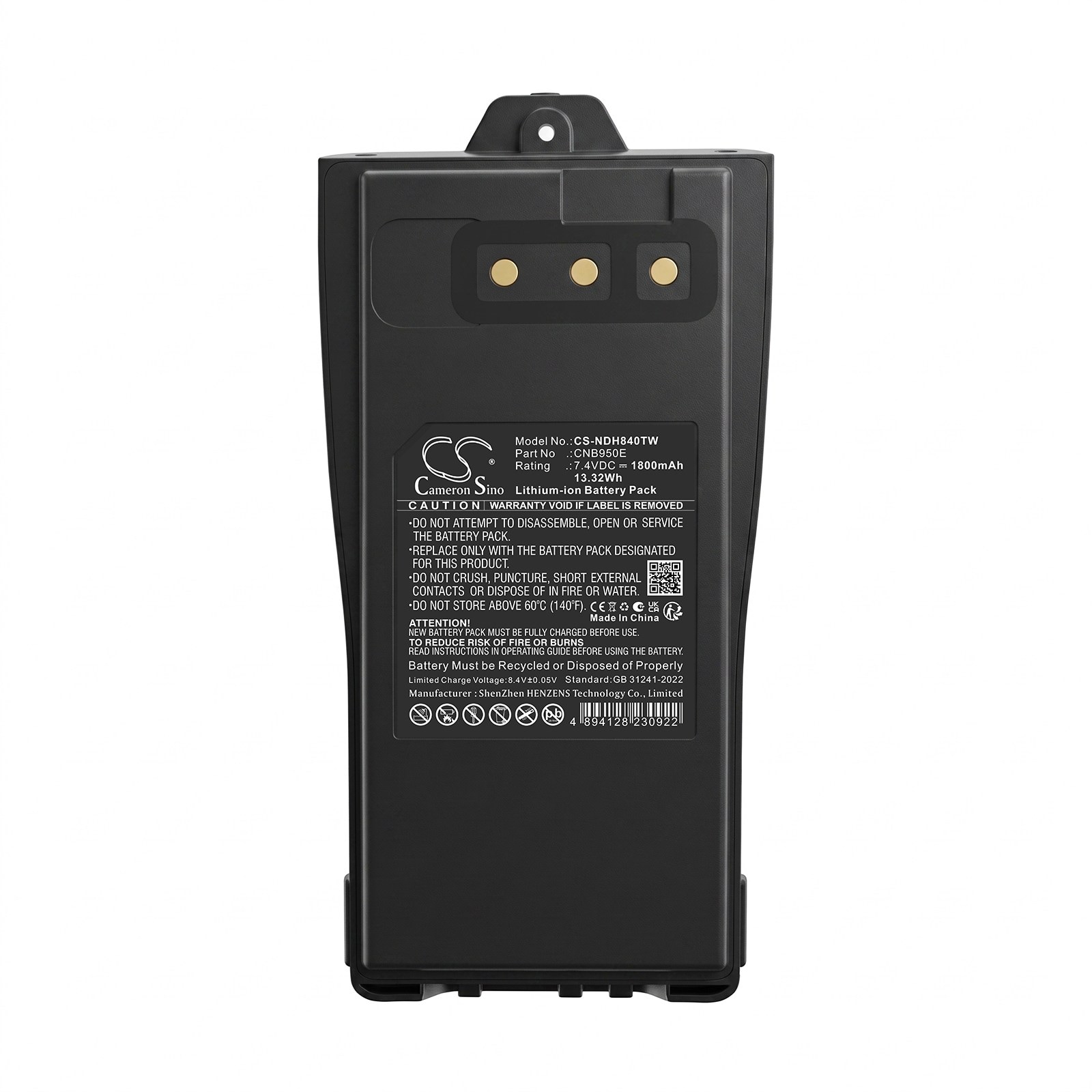 Batteri til toveisradio for Entel DT8, DT9, DT842M m.fl.