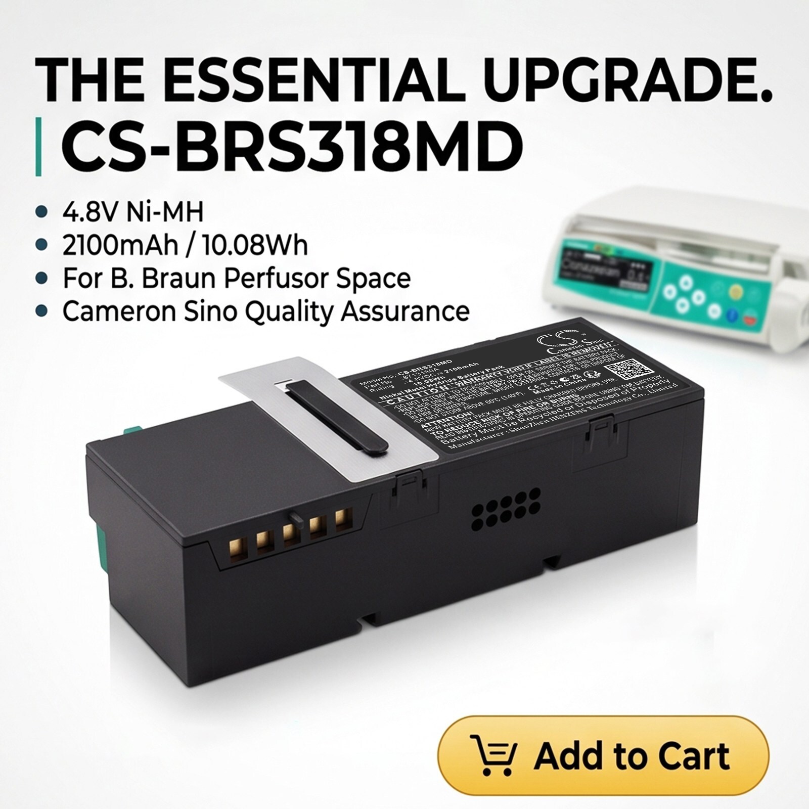 Batteri til Braun Perfusor Space Infusion, Space Infusion Pump