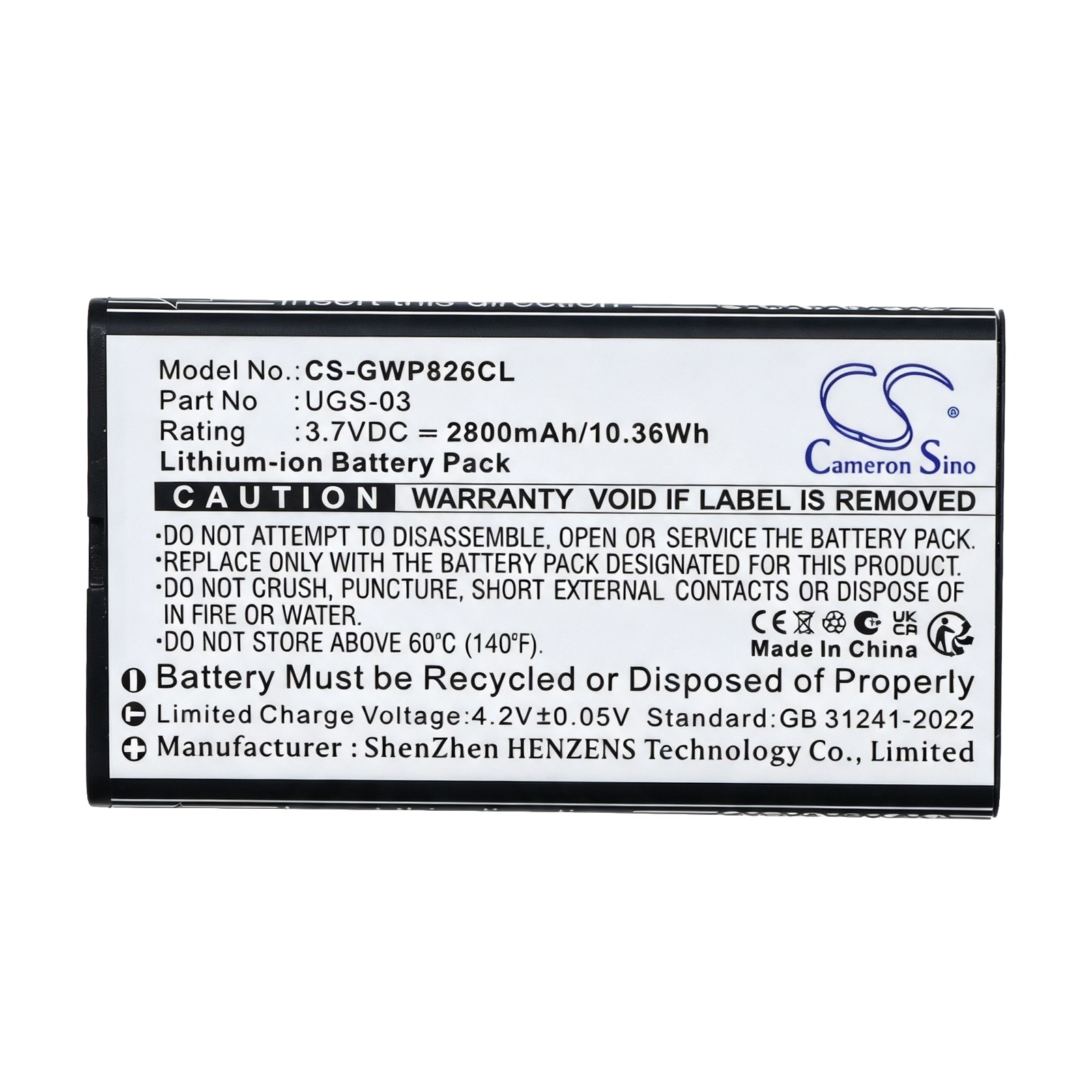 Batteri til trådløs telefon for Grandstream WP836, WP826