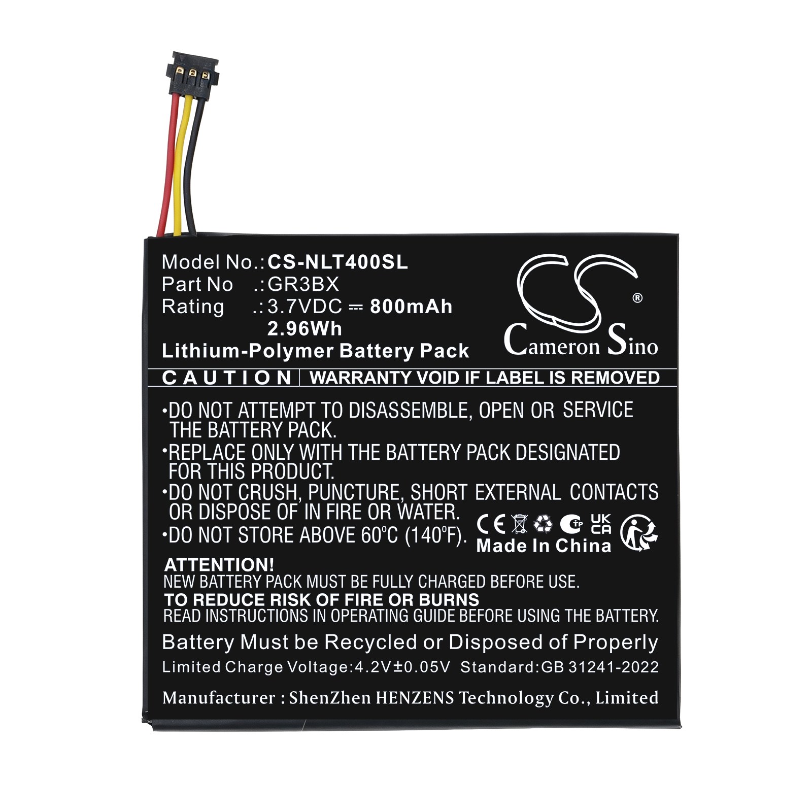 Batteri til Smart Home for Nest Thermostat 4. generasjon