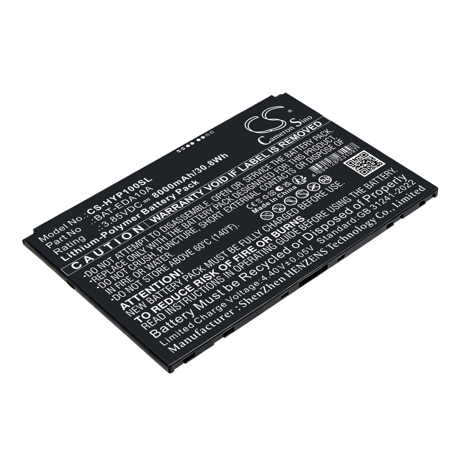 Batteri til nettbrett for Honeywell EDA10A-nettbrett, ScanPal EDA10A