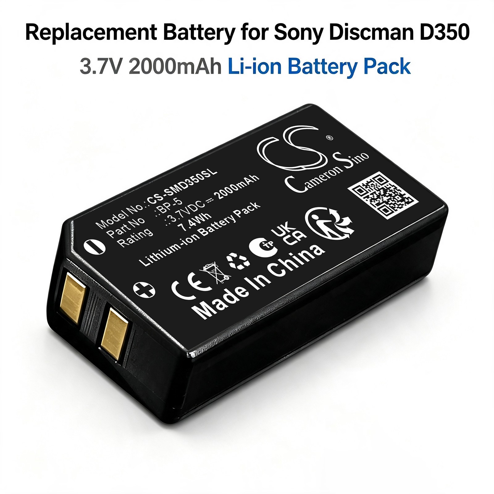 Batteri til Musikk for Sony Discman D350 CD-spiller, Discman D310 CD-spiller