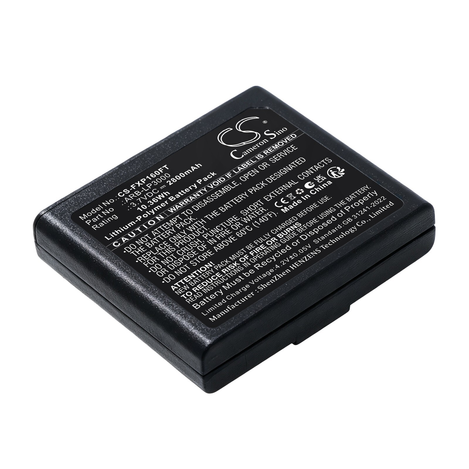 Batteri til lommelykt for Fenix HP16R