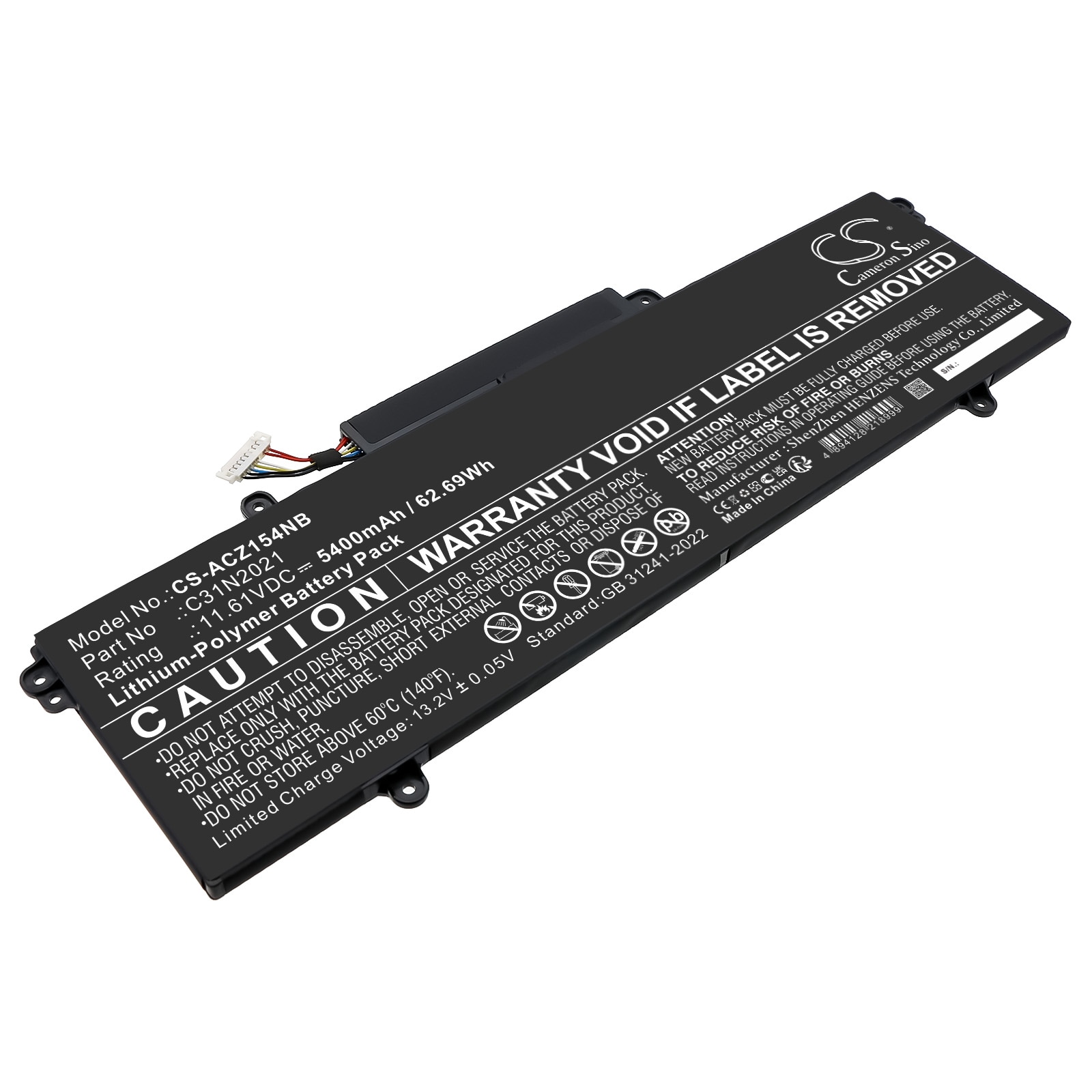 Batteri til bærbar PC, Notatbok for Asus ZENBOOK 14X OLED UX5401EA-KN511TS m.fl.