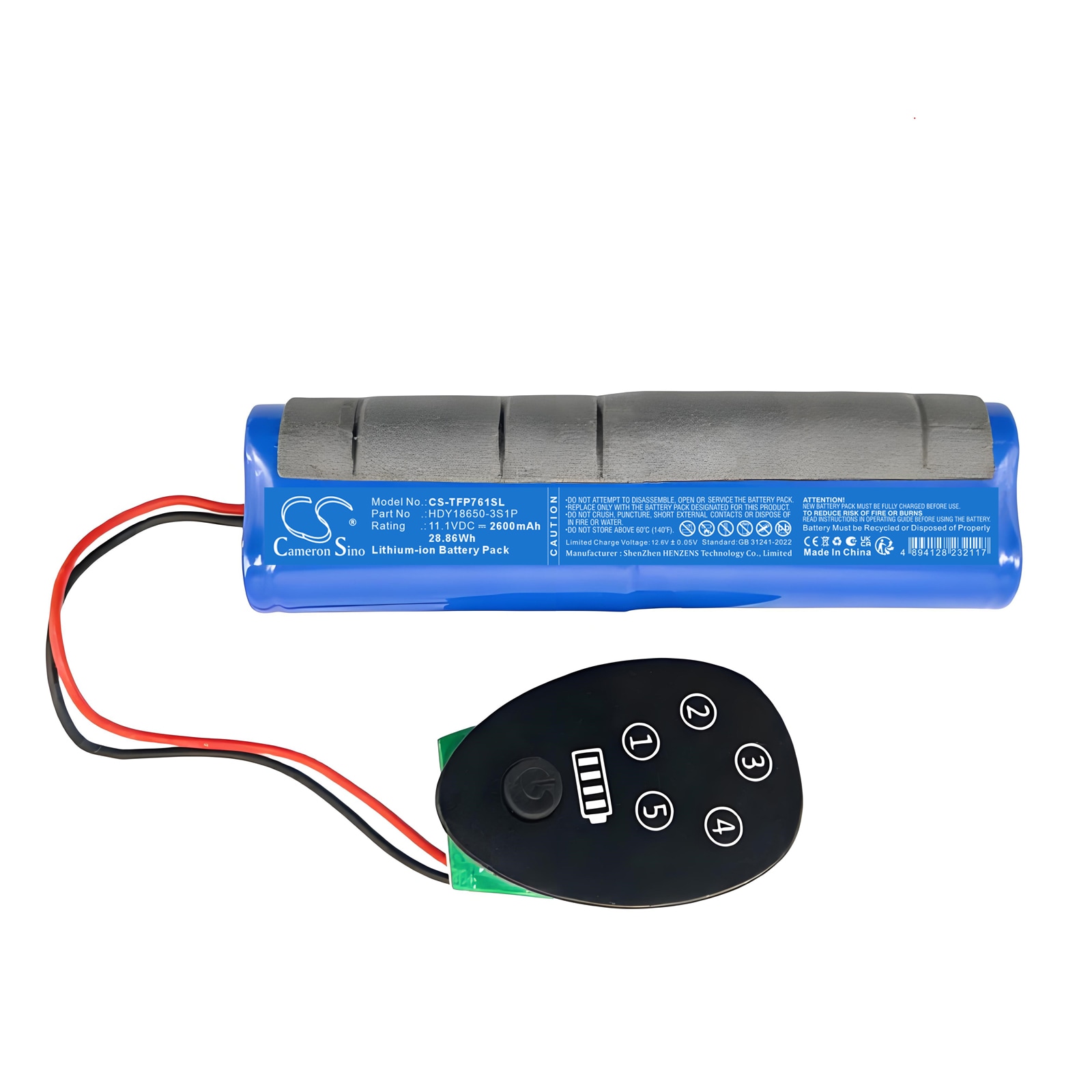 Batteri til personlig pleie for Tzumi Fitrx Pro 7610