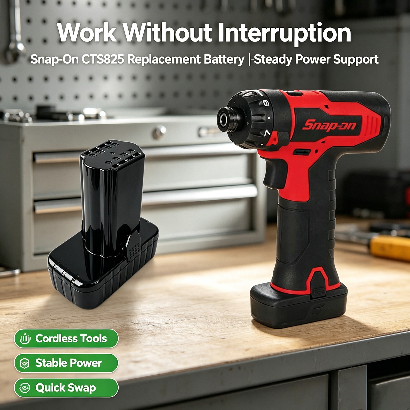 Batteri til elektriske verktøy for Snap-On CTS825, CT761, CT725 m.fl.