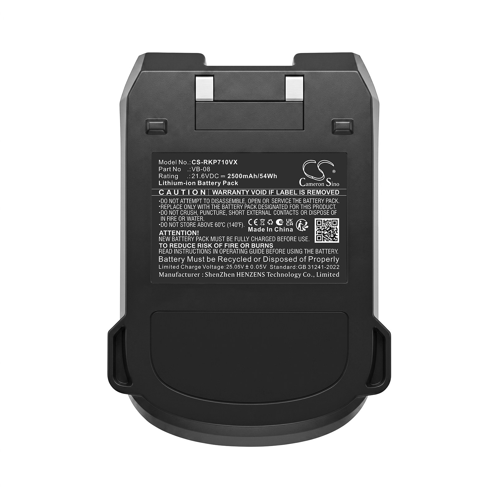 Batteri til støvsugeren Redkey P7 Plus, P7 Plus håndholdt trådløs støvsuger