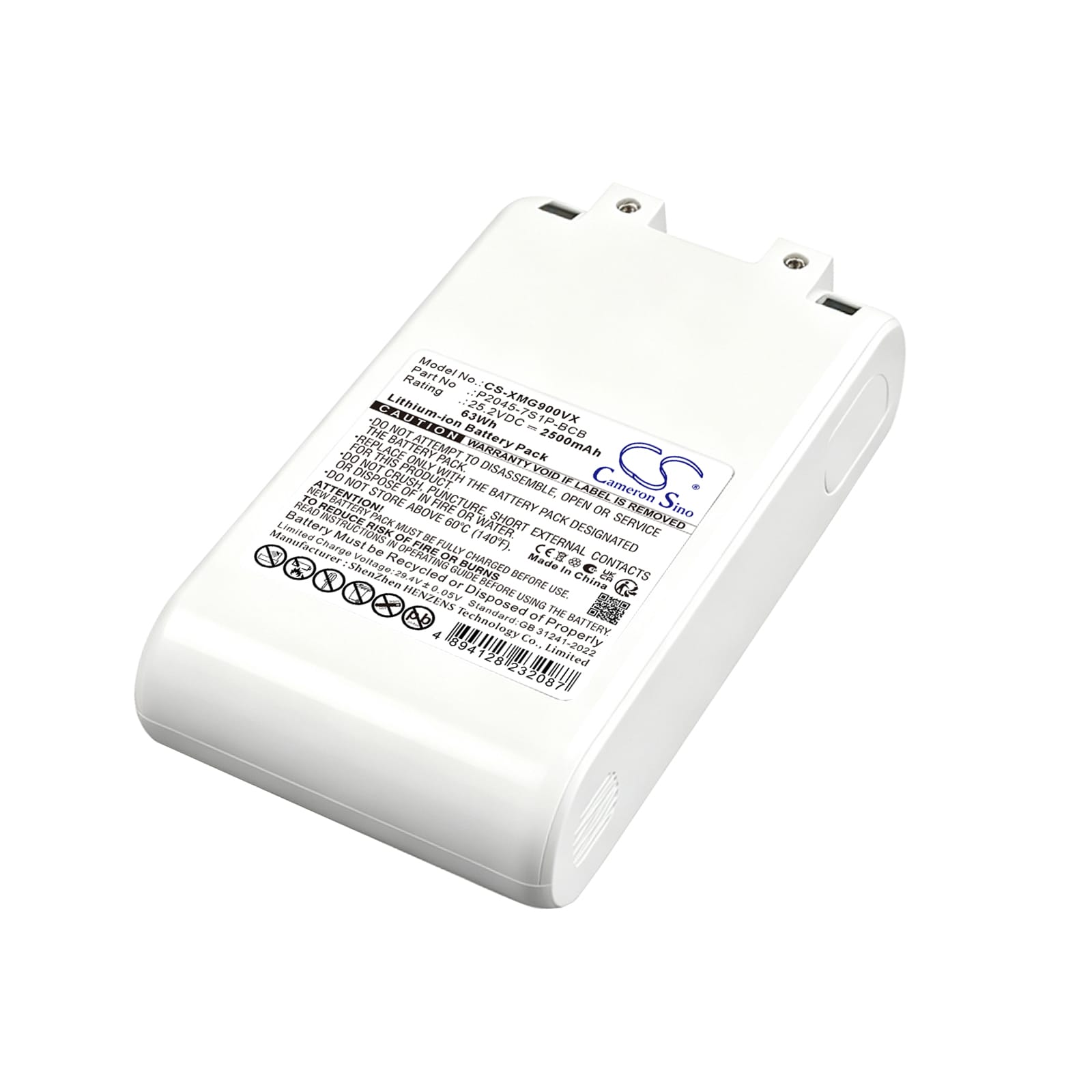 Batteri til støvsuger for Xiaomi G9, G10, USISAVAC G9 m.fl.