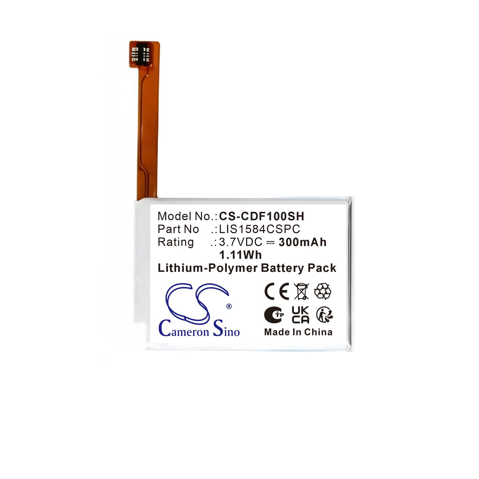 Batteri til smartklokke for Casio WSD-F10, WSD-F20, WSD-F21 m.fl.