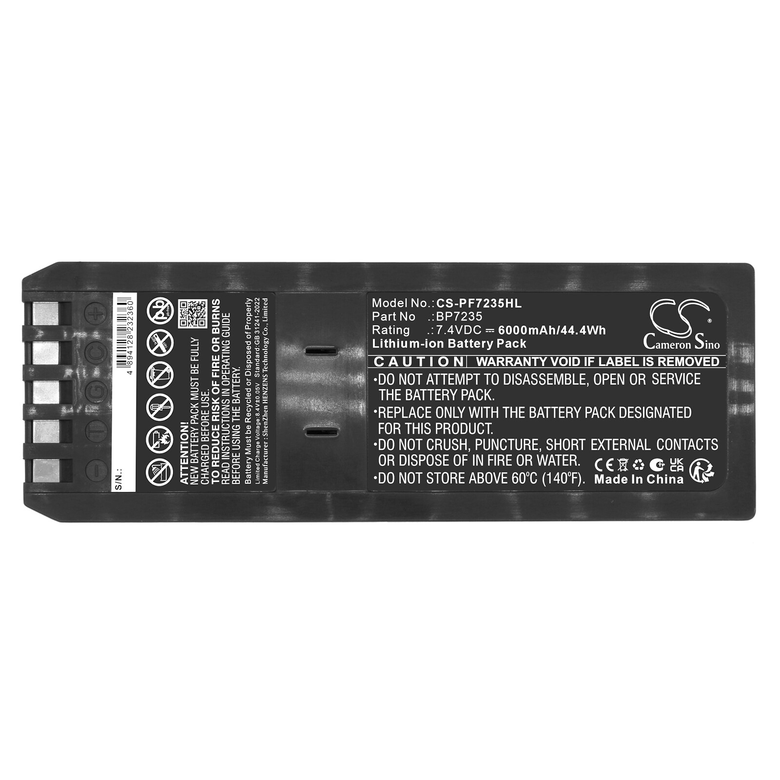 Batteri til kartlegging og testing, utstyr til Fluke DSP-100, DSP-4100, DSP-2000 m.fl.