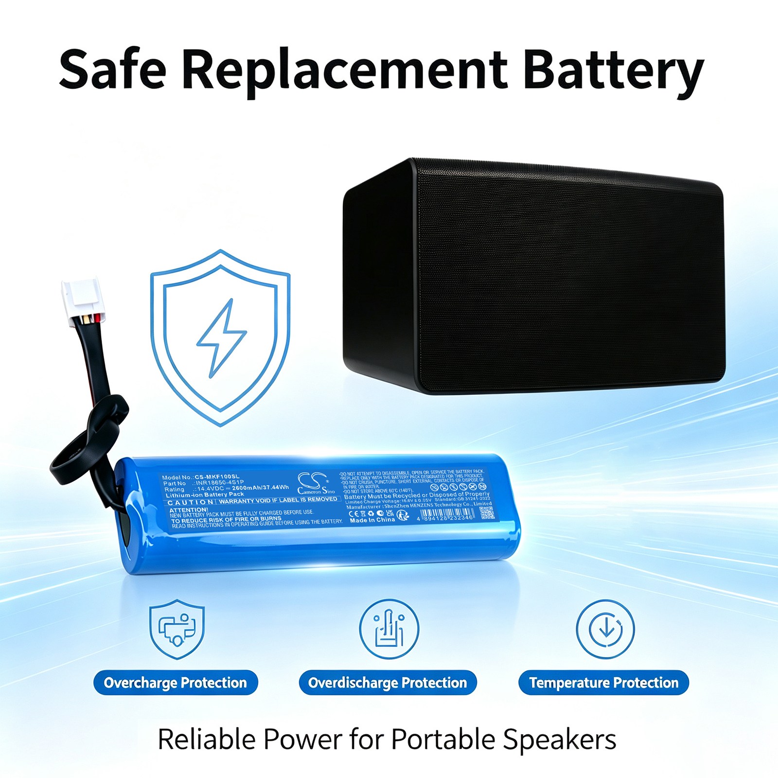 Batteri til Mackie FreePlay Live-foredragsholder