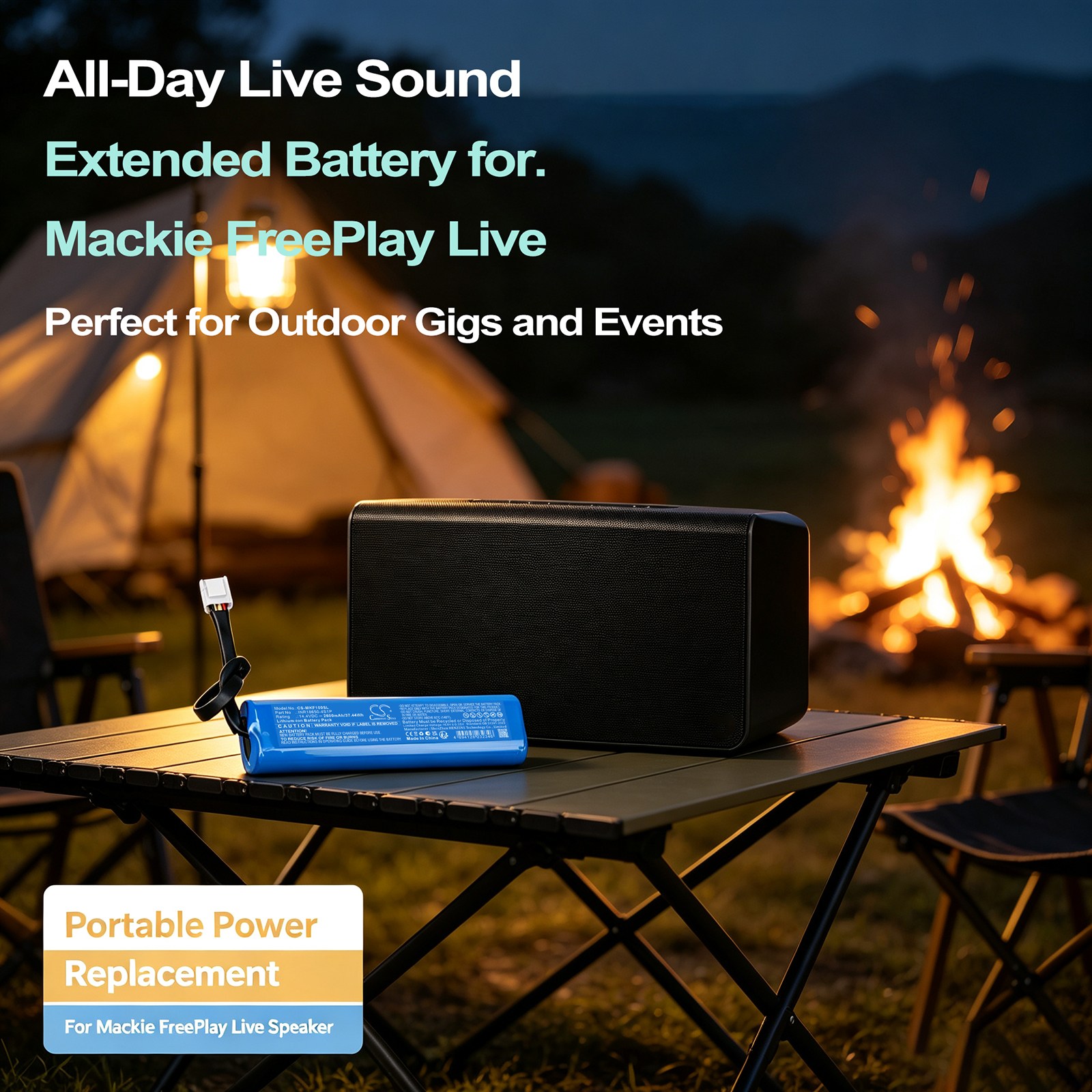 Batteri til Mackie FreePlay Live-foredragsholder
