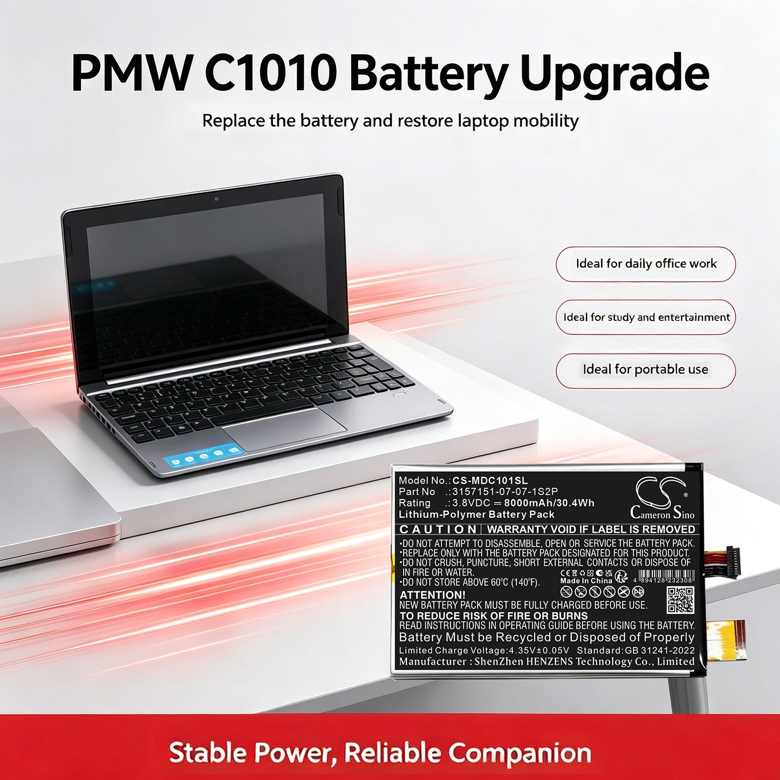 Batteri til nettbrett for PEAQ PMM C1010