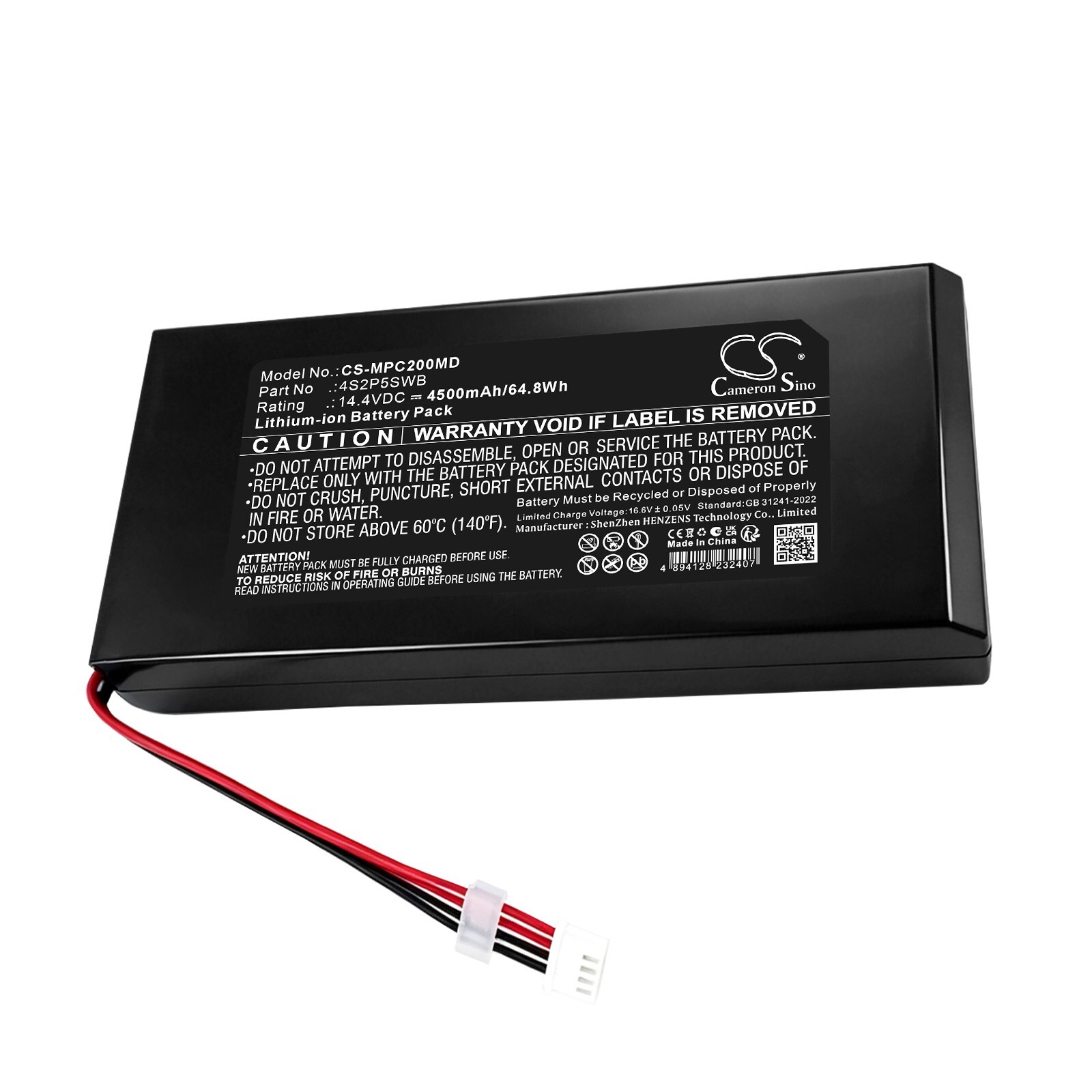 Batteri til Medtronic Capnostream 20 medisinsk utstyr, Capnostream 20-monitor