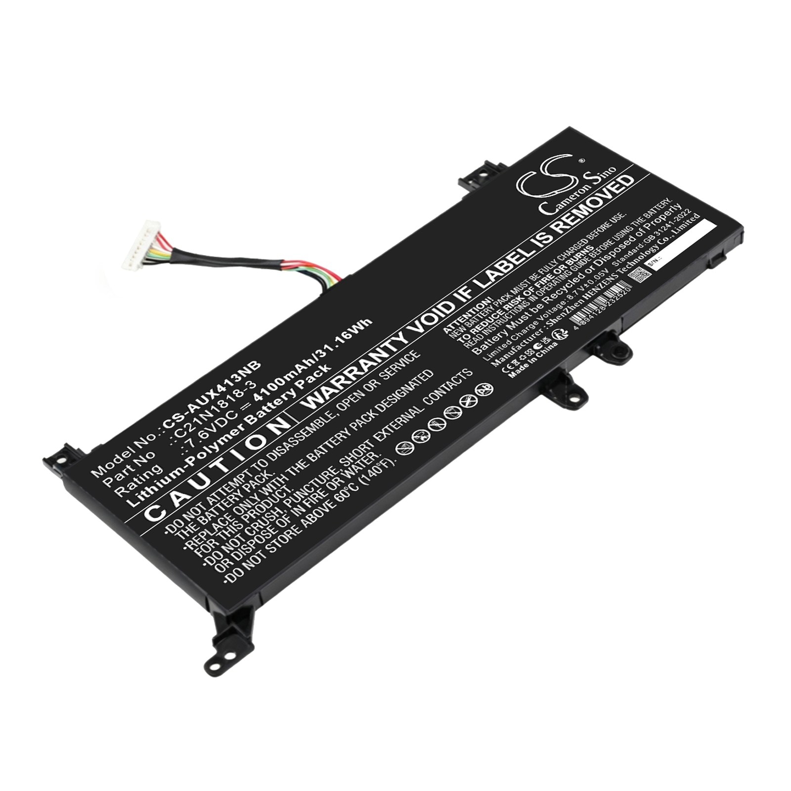 Batteri til bærbar PC, til Asus VivoBook D409, F409, M409 m.fl.