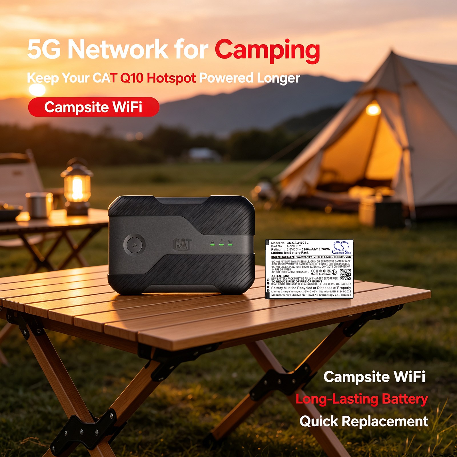 Batteri til Hotspot for CAT Q10 5G