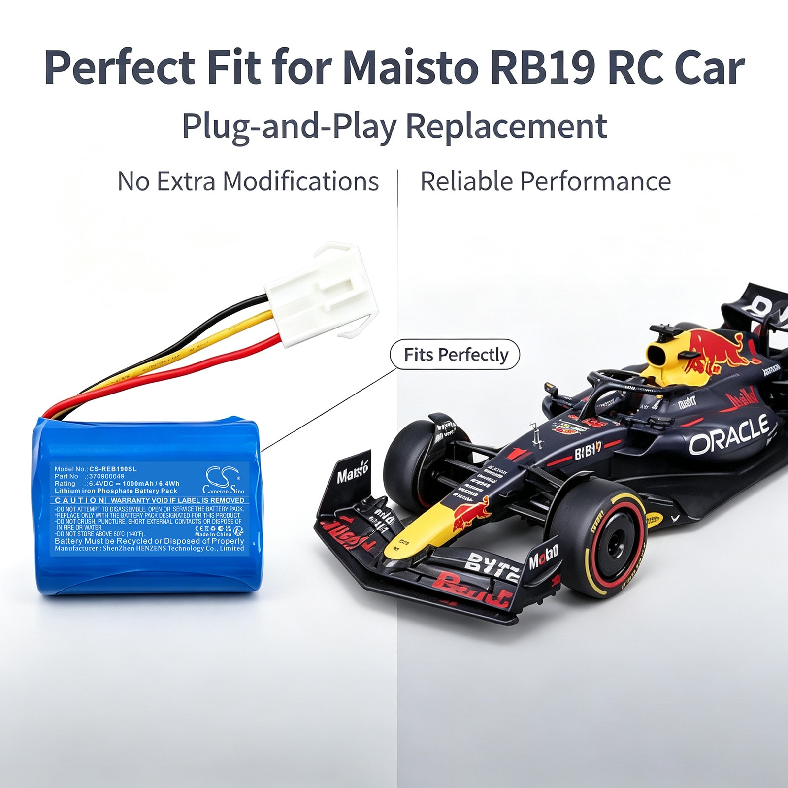 Bilbatteri til Maisto Red Bull Racing RB19