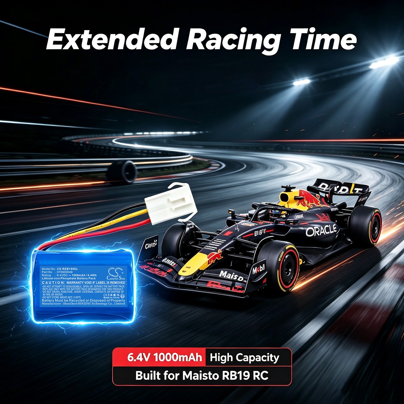 Bilbatteri til Maisto Red Bull Racing RB19
