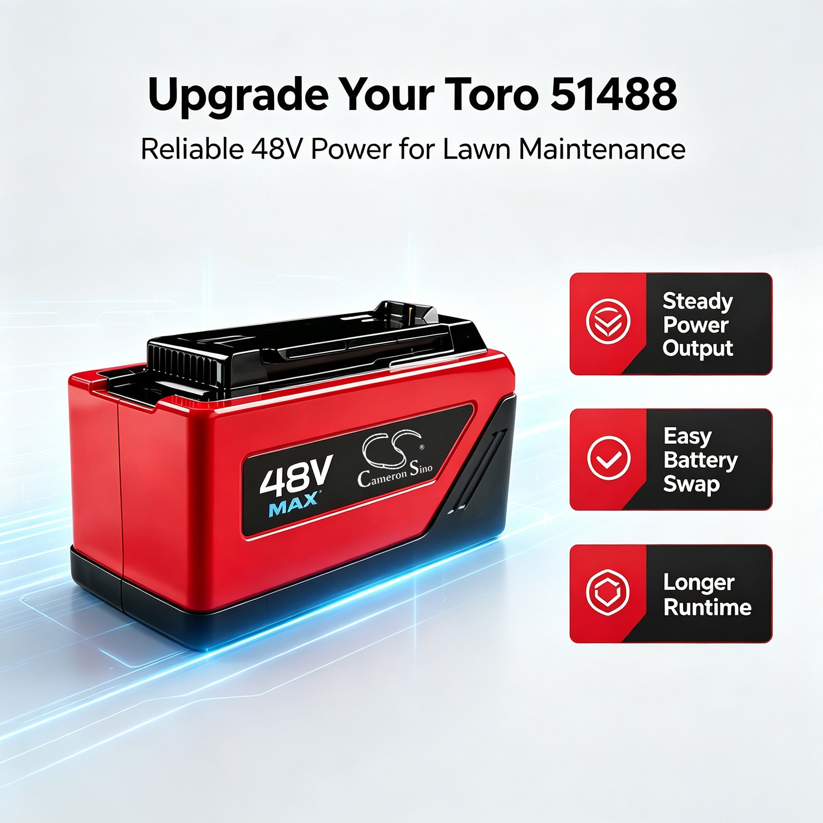 Batteri til hageverktøy for TORO-buskrydder 51488