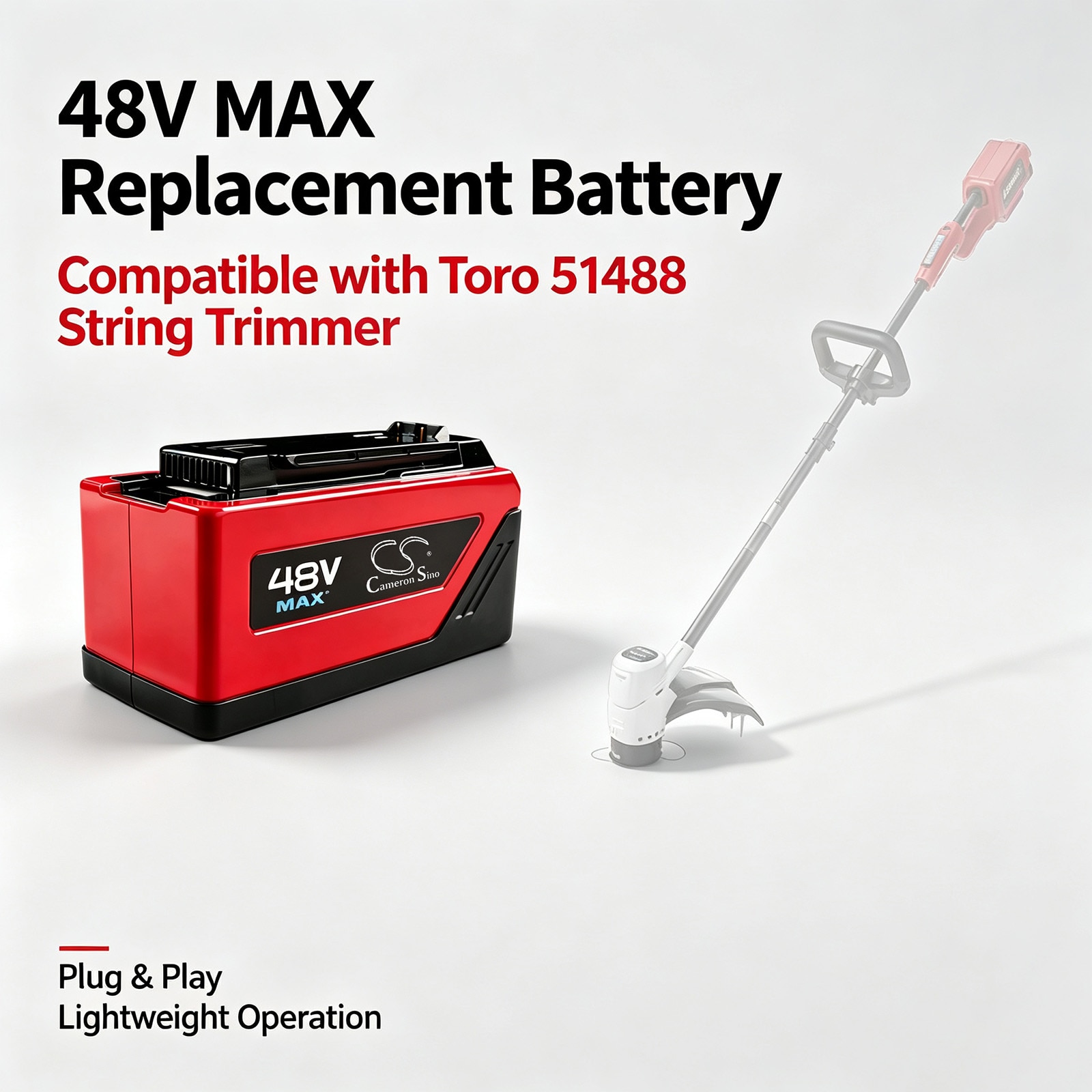 Batteri til hageverktøy for TORO-buskrydder 51488