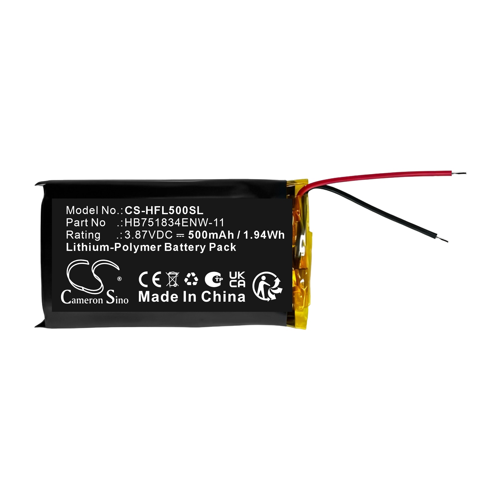 Batteri til trådløst headset for Huawei FreeBuds 5, FreeBuds 6, FreeBuds 6i m.fl.