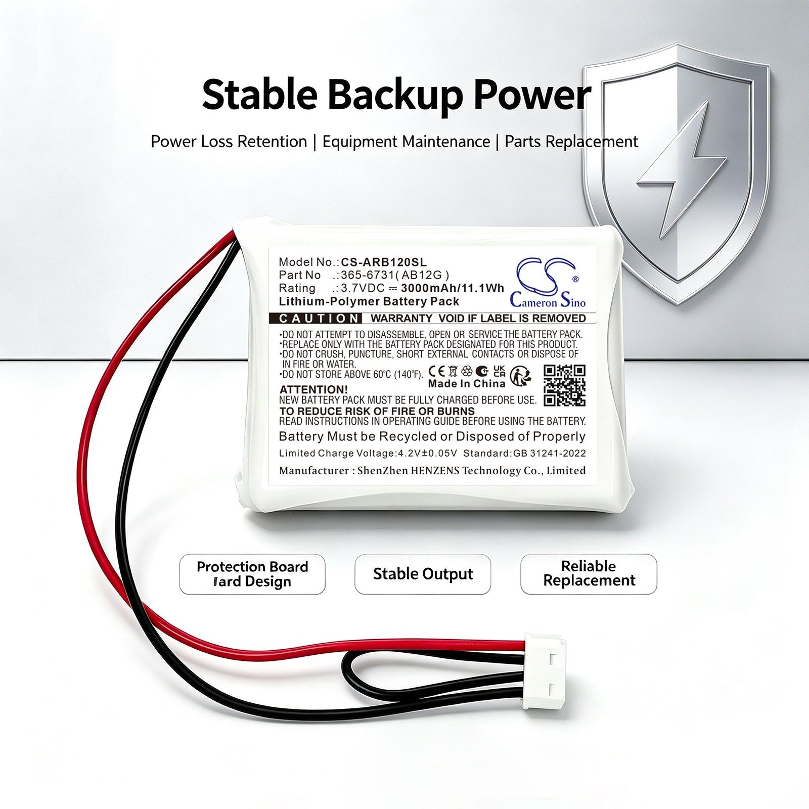 Batteri til PLC for ABB 365-6731 (AB12G)
