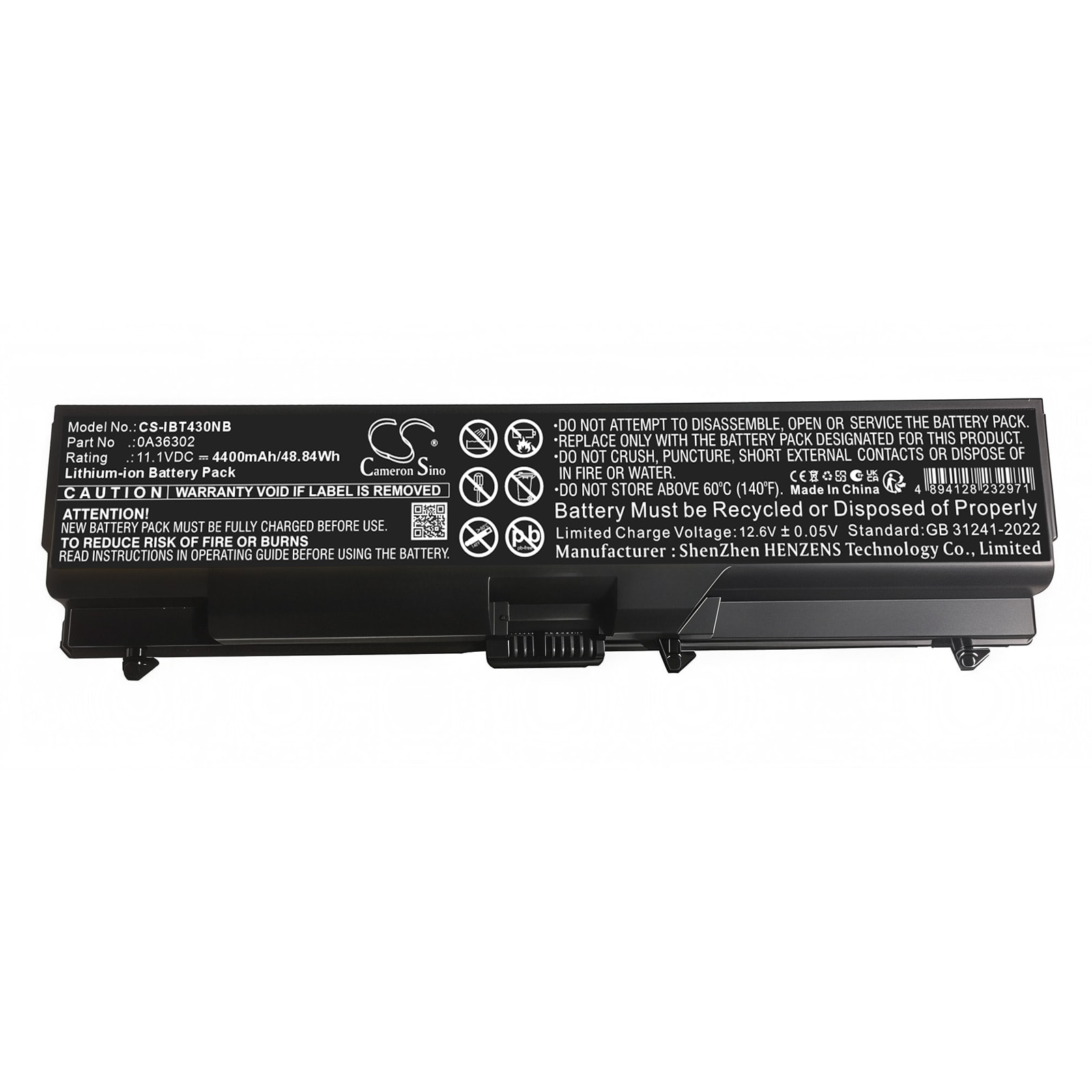 Batteri til bærbar PC, bærbar PC for Lenovo T420, L430, L530 m.fl.