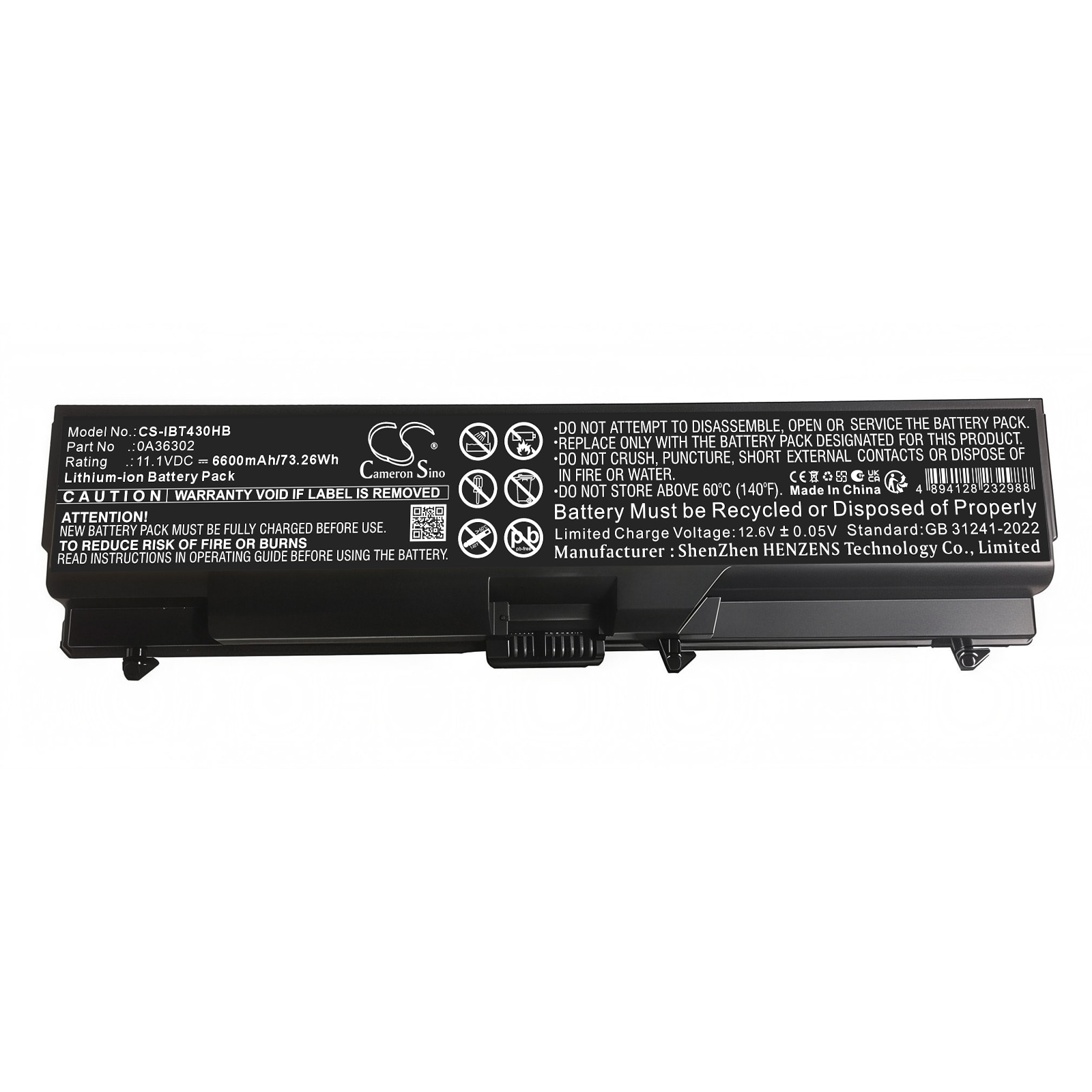 Batteri til bærbar PC, Lenovo T420, L430, L530 m.fl.