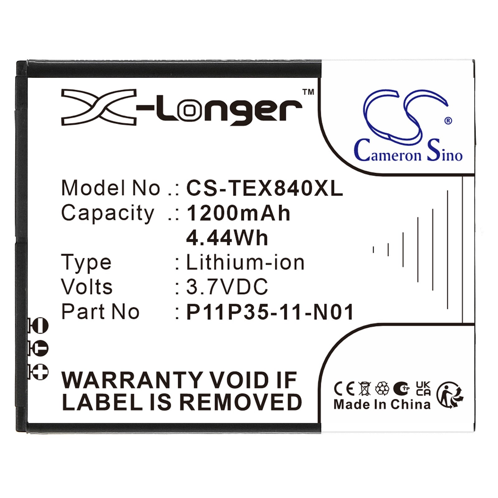 Batteri til kalkulatorer fra Texas Instruments: TI-84 CE, TI Nspire CX, TI-84 Plus CE m.fl.
