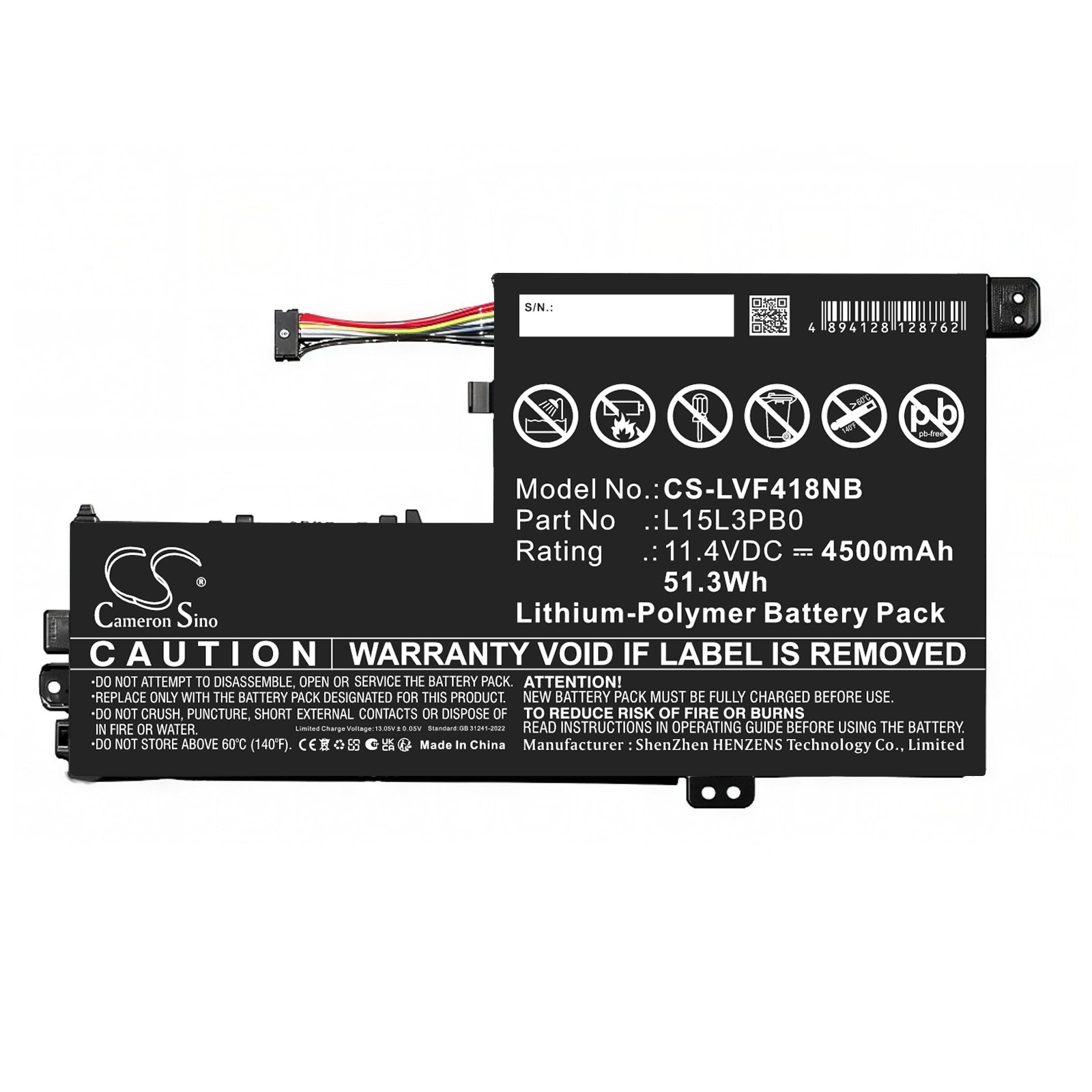 Batteri til bærbar PC, Lenovo Flex 4 1470, Flex 4 1480, 80SA0002US m.fl.
