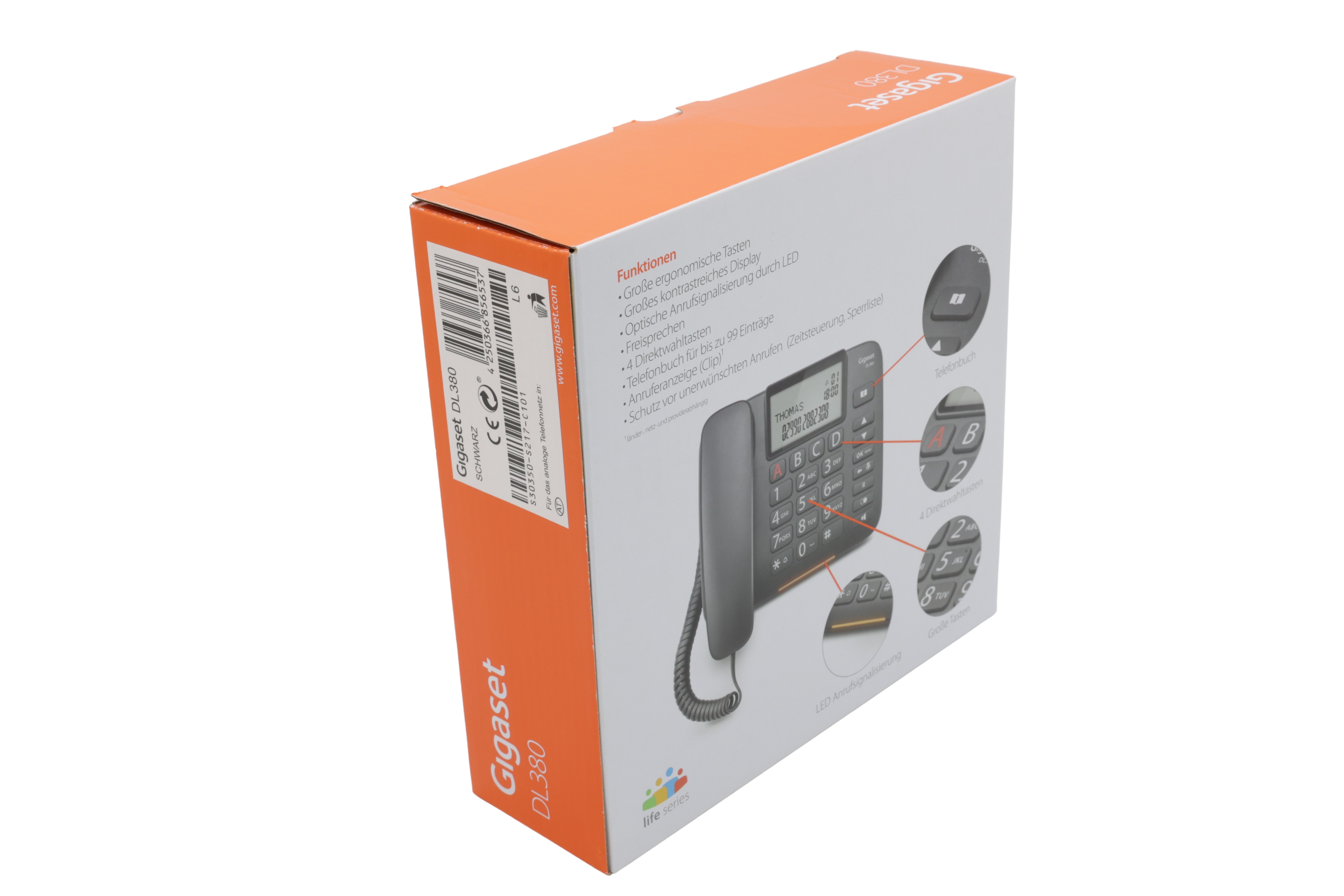 Gigaset DL380 svart - Internasjonalt produkt