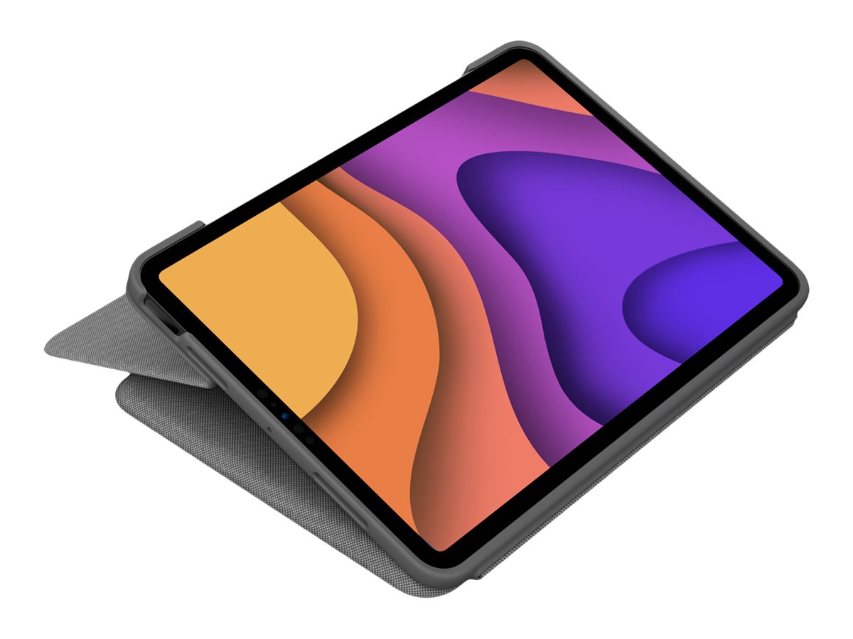 "Logitech Folio Touch tastaturveske til iPad Air 11"" (M2) og 4.-5. generasjon - oxfordgrå"