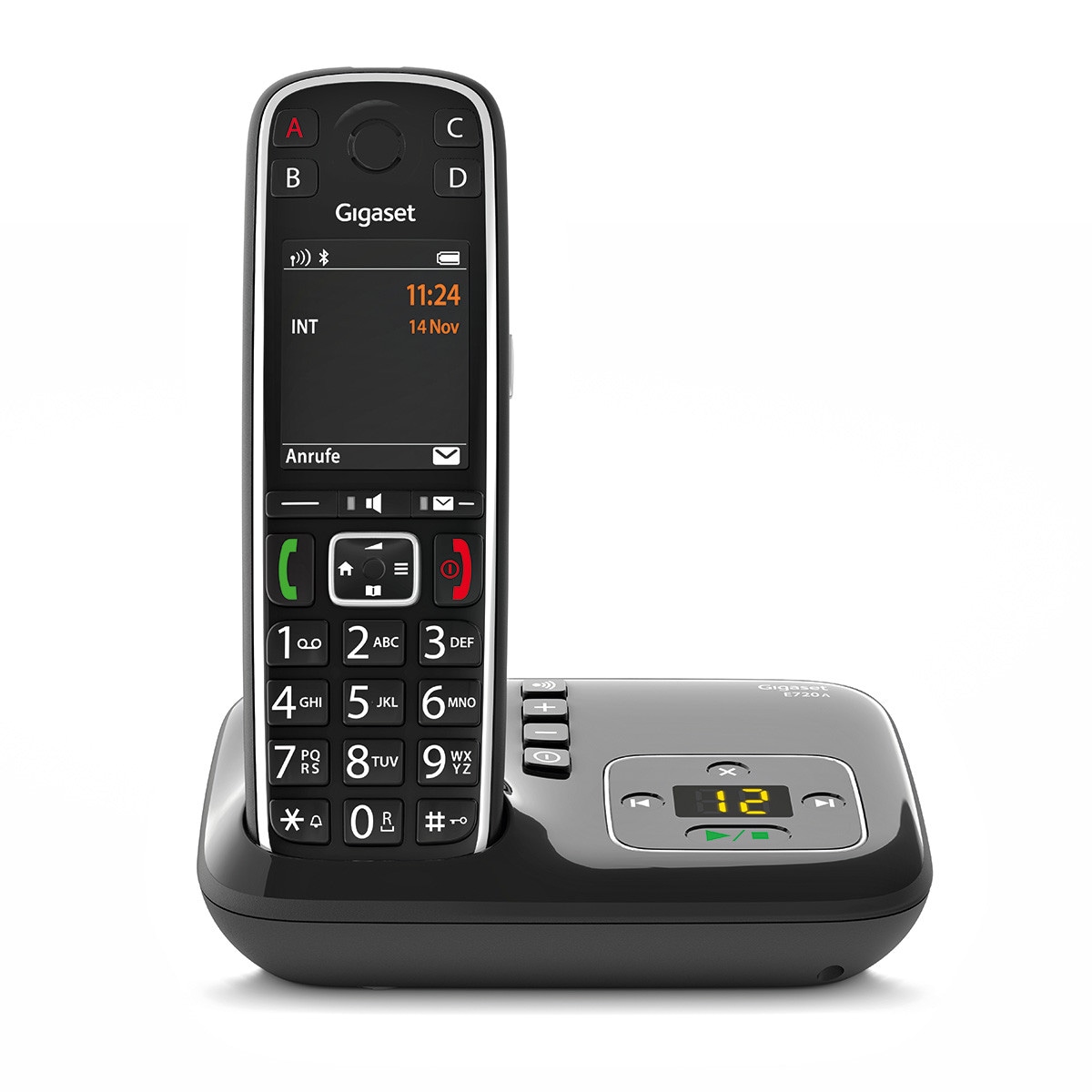 Gigaset E720A trådløs telefon med telefonsvarer - svart