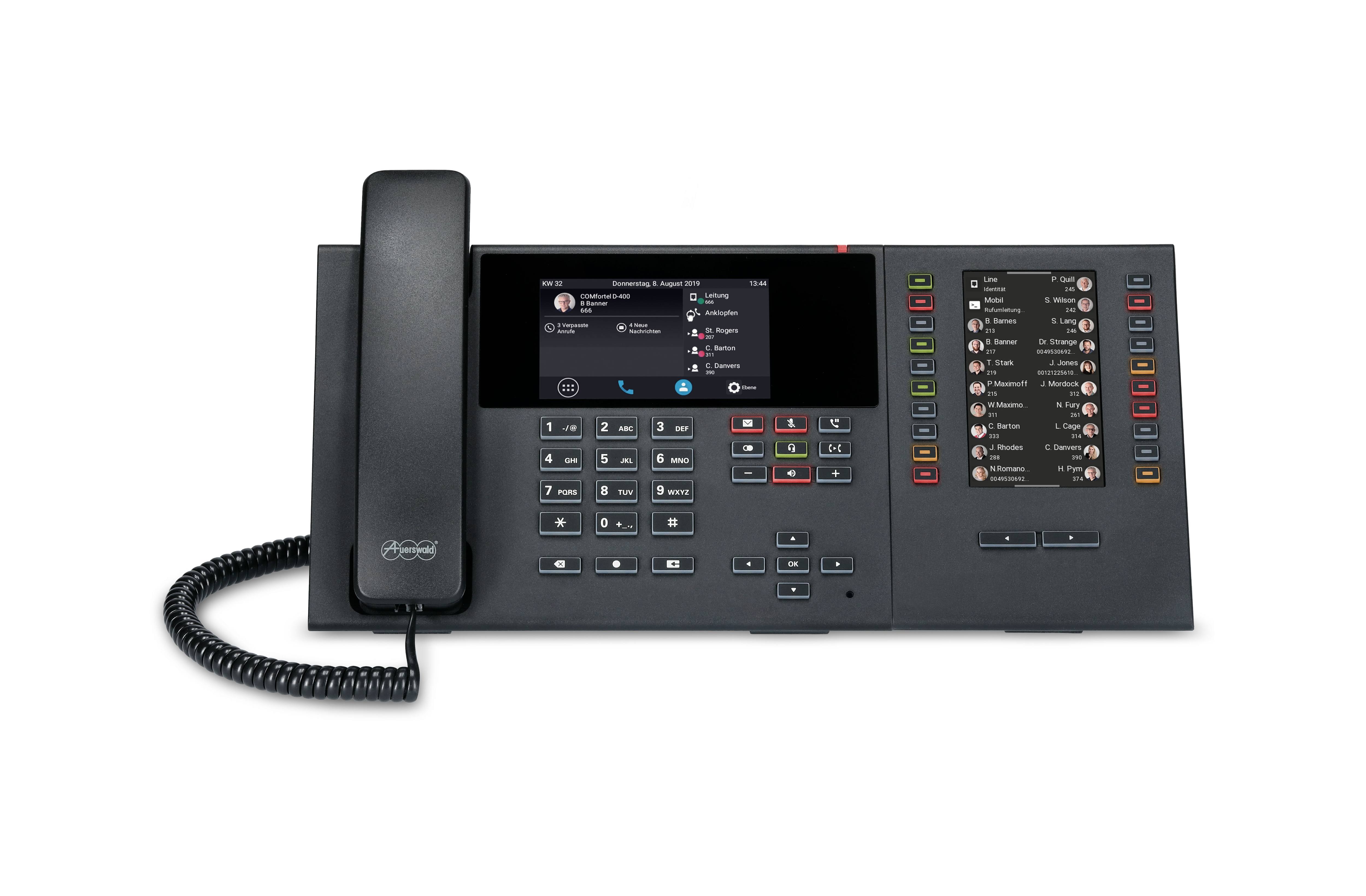 Auerswald COMfortel D-400 svart SIP-telefon, med mulighet for utvidelse