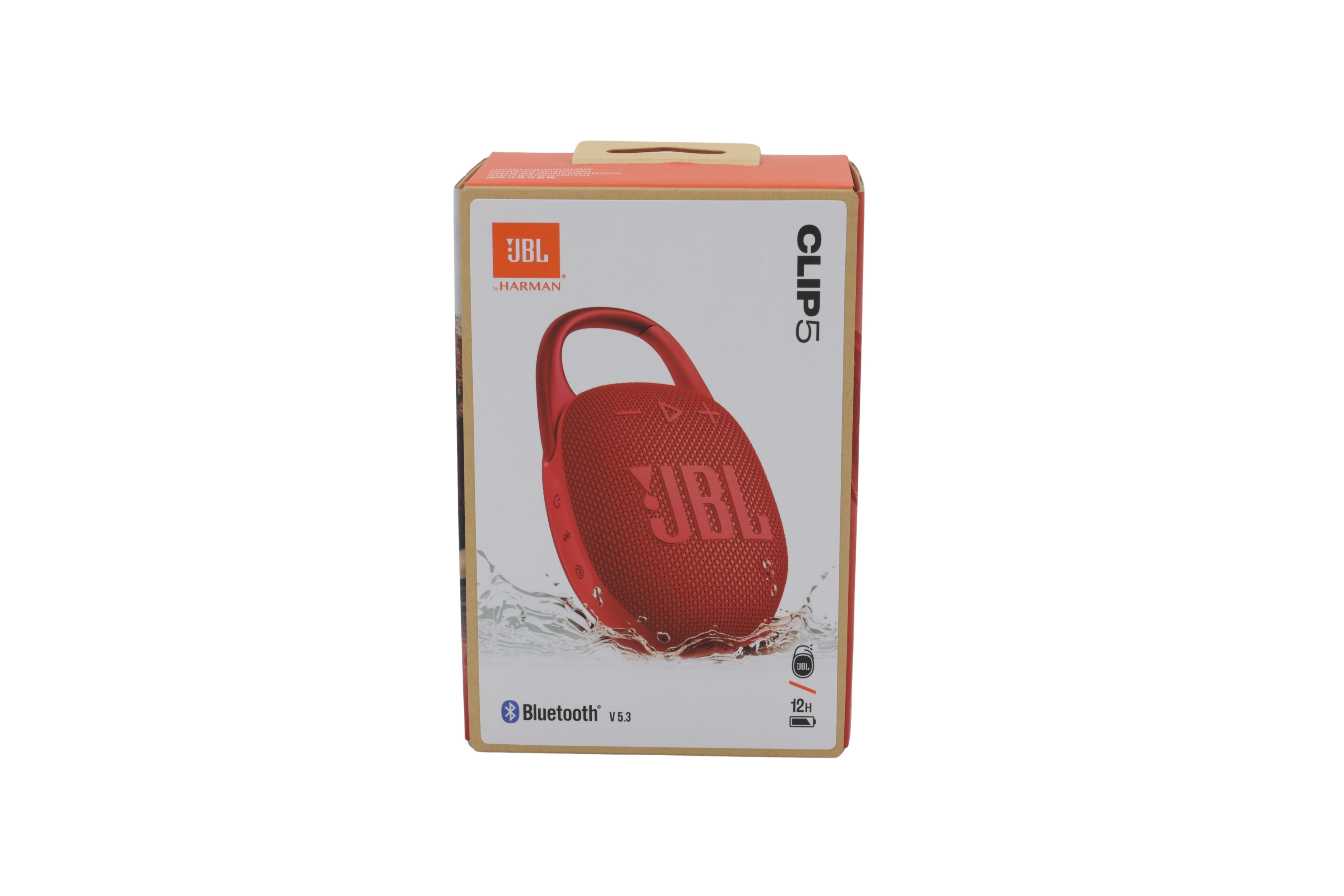 JBL Clip 5 bærbar Bluetooth-høyttalerboks, rød