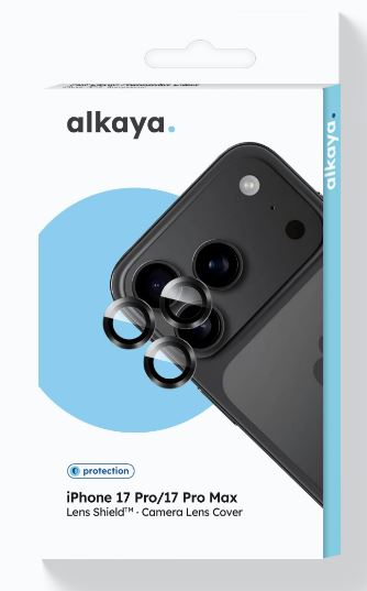 alkaya Lens Shield kamerabeskyttelsesglass, gjennomsiktig, iPhone 17Pro / 17Pro Max