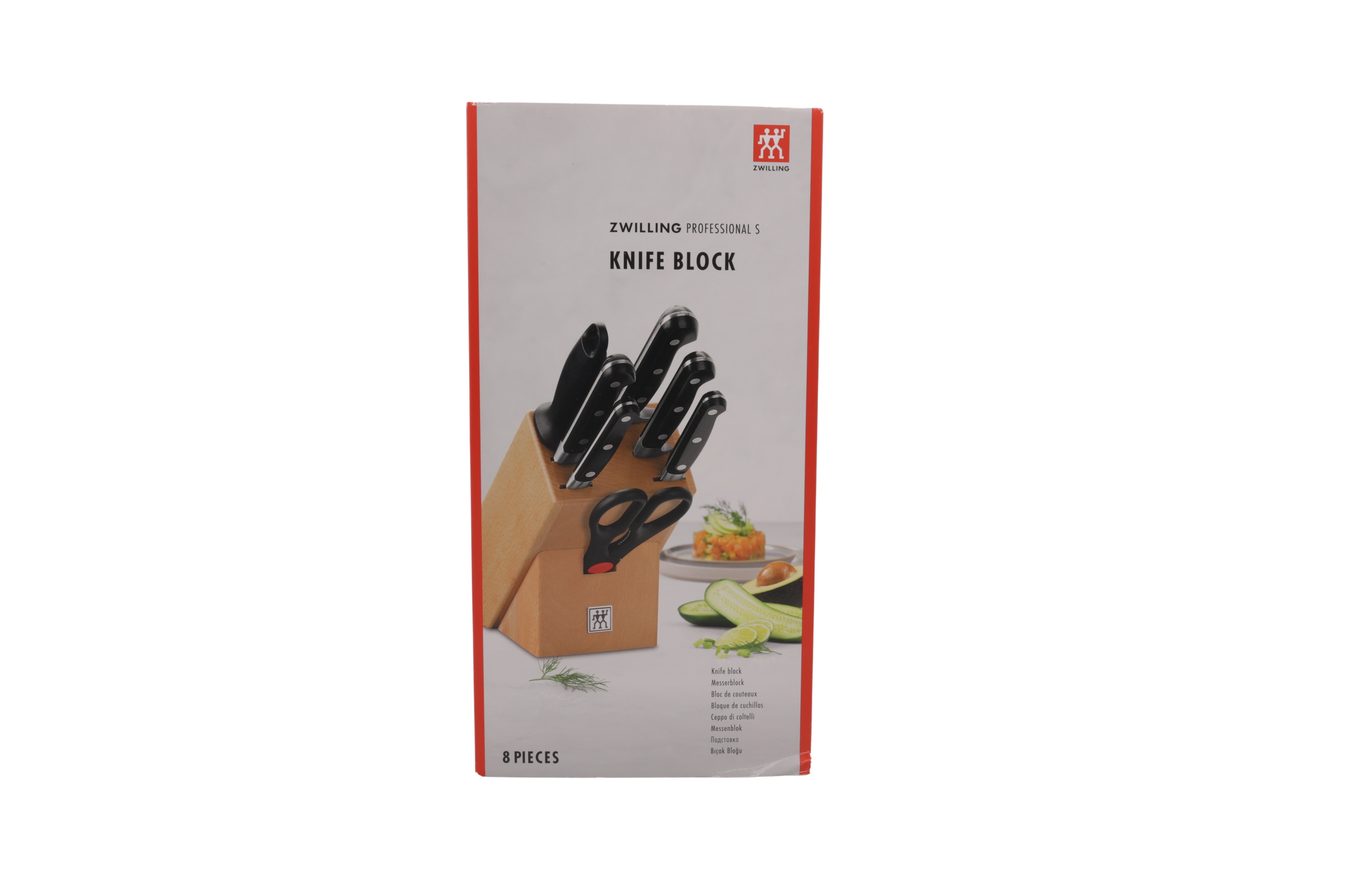 8 stk, natur, Zwilling 1002341 Professional S knivblokk