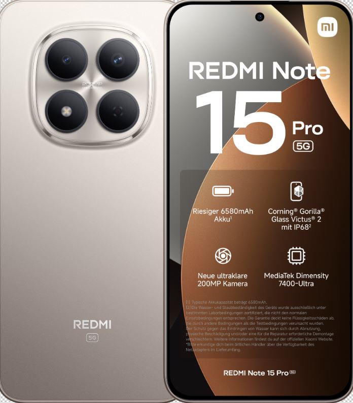 Xiaomi Redmi Note 15 Pro 5G 256 GB titan gull