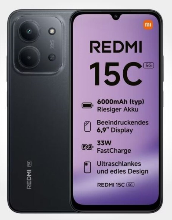 Xiaomi Redmi 15C 4G 128 GB svart