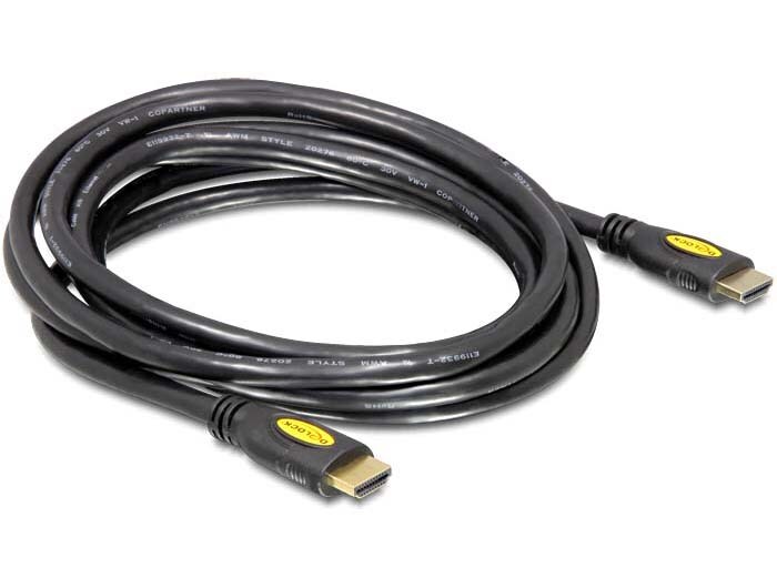 5 m, Delock HDMI-kabel HDMI-A hann til HDMI-A hann, 4K